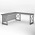 Industrial-Inspired Carruca Desk: Stylish and Spacious 3D model small image 3