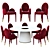 Modern Dining Set: Dione Table & Sofia18 Chair 3D model small image 1