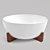 Stylish Stoneware Serving Bowl Set 3D model small image 1