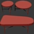 Sleek Modern Table Set 3D model small image 2