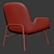 Modern Steel Era Lounge Chair 3D model small image 3