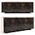 Eclipse Leather-Clad Wood Sideboard 3D model small image 1