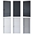 Sleek Black Modern Doors 3D model small image 2