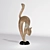 Elegant Cat Figurine 3D model small image 1