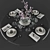 Elegant Table Setting Decor 3D model small image 1