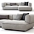 Modern Poff Sofa: Sleek & Stylish 3D model small image 1