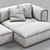 Modern Poff Sofa: Sleek & Stylish 3D model small image 3