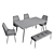 Sleek Kuryakin Dining Set 3D model small image 3