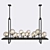 Industrial Style LED Candle Chandeliers 3D model small image 1