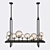 Industrial Style LED Candle Chandeliers 3D model small image 2