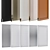 Versatile Cabinet Doors Set - Multiple Colors & Materials 3D model small image 2