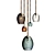 Frosty Glow Pendant Chandelier 3D model small image 1