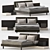 Contemporary Luxury Bed: Meridiani Cliff 3D model small image 1