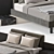 Contemporary Luxury Bed: Meridiani Cliff 3D model small image 2