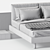 Contemporary Luxury Bed: Meridiani Cliff 3D model small image 3