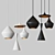 Tom Dixon Beat Light Chandelier: Modern Black & White Loft Concept 3D model small image 1