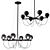 Handvark Globe Chandelier: Elegant Glass and Steel Illumination 3D model small image 1