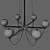 Handvark Globe Chandelier: Elegant Glass and Steel Illumination 3D model small image 2