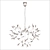 Sculptural Heracleum Lighting Fixture 3D model small image 3