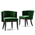 Emerald Heritage Armchair 3D model small image 1