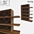 LoftDesigne 7070 Wood Metal Rack 3D model small image 1