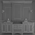 Luxury Master Bathroom Furniture Set 3D model small image 3