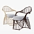 Stylish Rattan Seating: MANOLO Chair 3D model small image 1