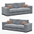 Modern Flat Type Moon Sofa 3D model small image 1