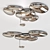 Ethereal Glow: Skydro Ceiling Luminaire 3D model small image 1