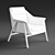 Sleek & Stylish Armchair from Barcelona 3D model small image 3