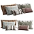 Elegant Accent Cushions 3D model small image 1