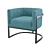 Elegant Upholstered Arm Chair 3D model small image 2