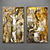 Golden Abstract Paintings | Set of 20 3D model small image 1