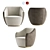 Elegant Audrey M Armchair 3D model small image 1