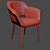 Sleek Modern Megan Armchair 3D model small image 2