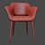 Sleek Modern Megan Armchair 3D model small image 3