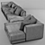 Baxter Rafael Sofa: Timeless Elegance for Your Home 3D model small image 3