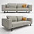 Sleek Nocelle Sofa: Sophisticated Comfort 3D model small image 1