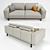 Sleek Nocelle Sofa: Sophisticated Comfort 3D model small image 2