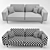 Sleek Nocelle Sofa: Sophisticated Comfort 3D model small image 3