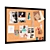 Poly Board: Black Frame Noticeboard 3D model small image 1