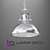 Ettore Chrome Pendant: Sleek Lumina Deco Suspension 3D model small image 1