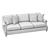 Cozy 3-Seater Sofa Set 3D model small image 3