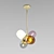 Modern Brass Pendant Light 3D model small image 1