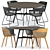 Aiir Armchair & Seax Dining Table Set 3D model small image 7