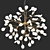 Elegant Glass Shade Chandelier 3D model small image 2