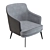 Modern simplicity: Anselme Lounge Armchair 3D model small image 1