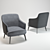Modern simplicity: Anselme Lounge Armchair 3D model small image 3