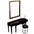 Elegant Mirror Vanity Table 3D model small image 1