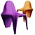 Elegant F3 Chair by Vondom 3D model small image 1